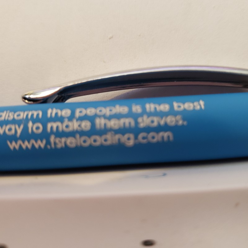 Blue Bright Soft Touch Diamond Stylus Pen with Inscription