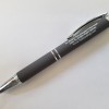 Black Bright Soft Touch Diamond Stylus Pen with Inscription