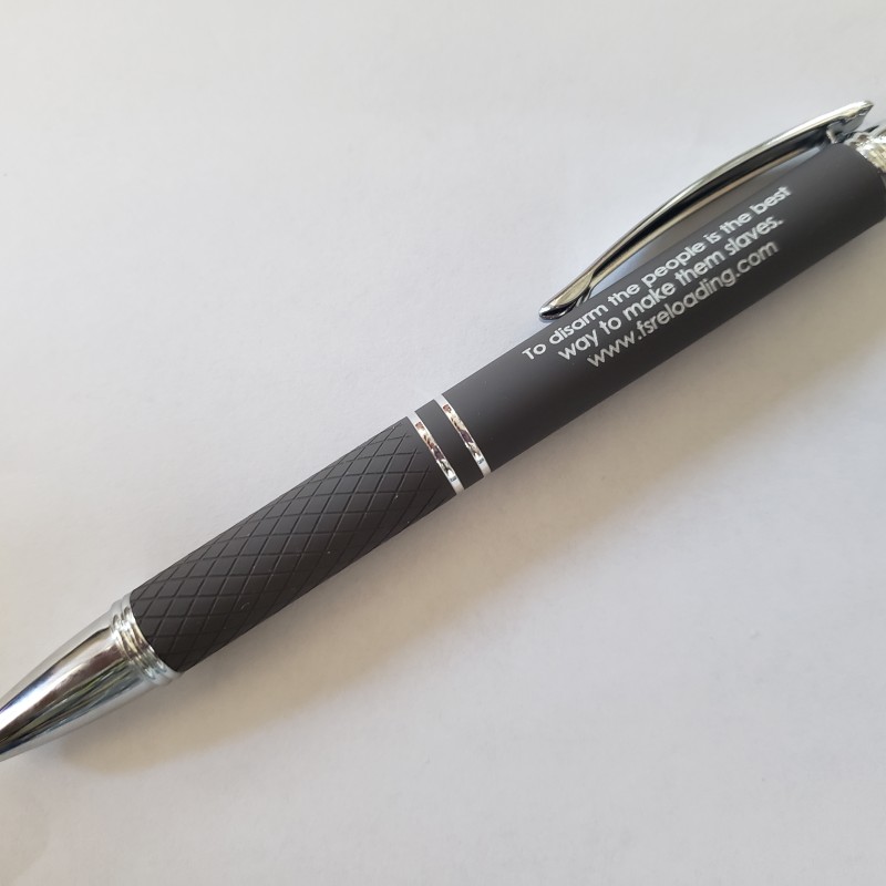 Black Bright Soft Touch Diamond Stylus Pen with Inscription