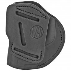 1791 4 Way Holster, Leather Belt Holster, Right Hand, Stealth Black, Fits Glock 17 19 22 23 & S&W MP9/MP40/MP45, Size 5 4WH-5-SBL-R