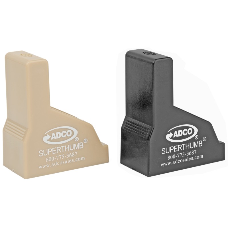 ADCO Mag Loader/Unloader, Super Thumb Loader Pair, Black And Tan, 9mm-40SW ST1PR