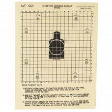 Action Target 25 Meter M16A2 Zeroing Target, Heavy Tagboard Paper, 100 Per Box ALTC(2)-100