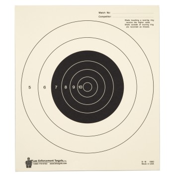 Action Target 25 Yard Slow Fire Bulls-Eye Target, Heavy Tagboard Paper, 10.5