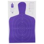 Action Target b-27E High Visibility Target, Fluorescent Purple, Silhouette Cut Off Below Ring 7, 23