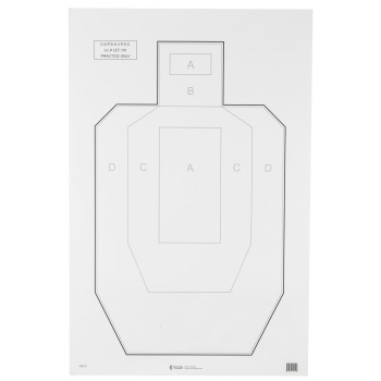 Action Target IPSC-P, Official USPSA/IPSC Practice Target, White/Black, 23