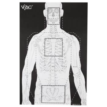 Action Target VTAC-P, Viking Tactics Double Sided Advanced Training Target, Marksmanship Side Has 4 SR-1C Bulls-Eye Target w/1