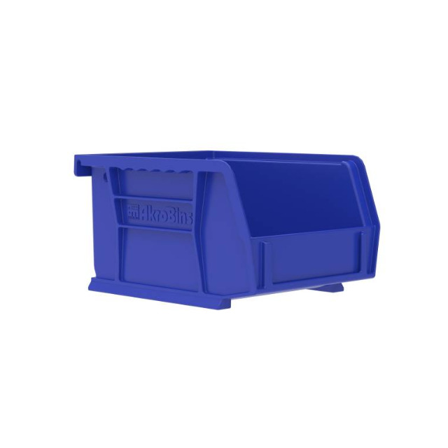 Akrobin 30210 Stackable Storage Bin 5-3/8 x 4-1/8 x3 Blue