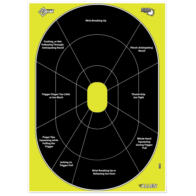 Allen EZ AIM Non-Adhesive, Handgun Trainer, 12