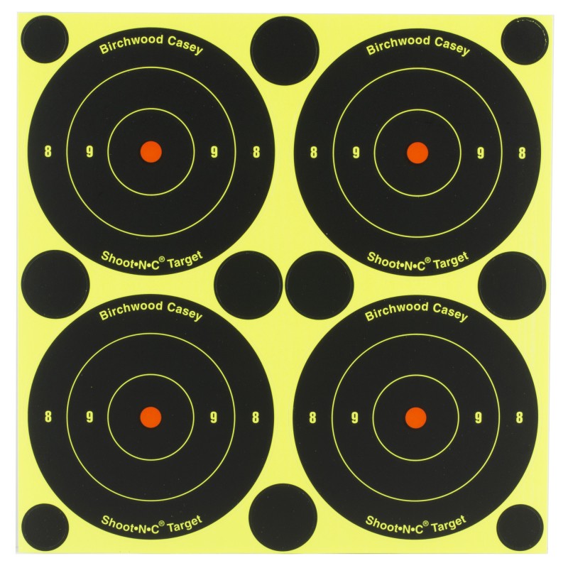 Birchwood Casey Shoot-N-C Target, Round Bullseye 3"