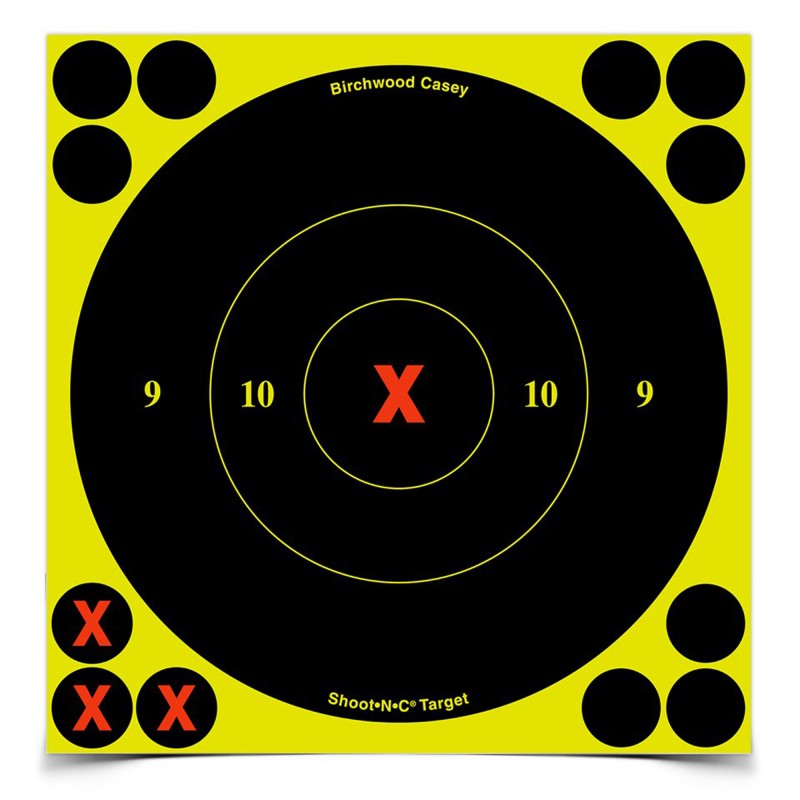 Birchwood Casey Shoot-N-C Target, Round X-Bullseye, 6