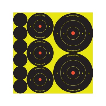 Birchwood Casey Shoot-N-C Target, Round Bullseye, Assortment Kit,72-1