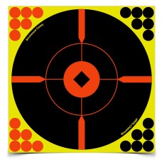 Birchwood Casey Shoot-N-C Target, Round, Crosshair Bullseye, 8