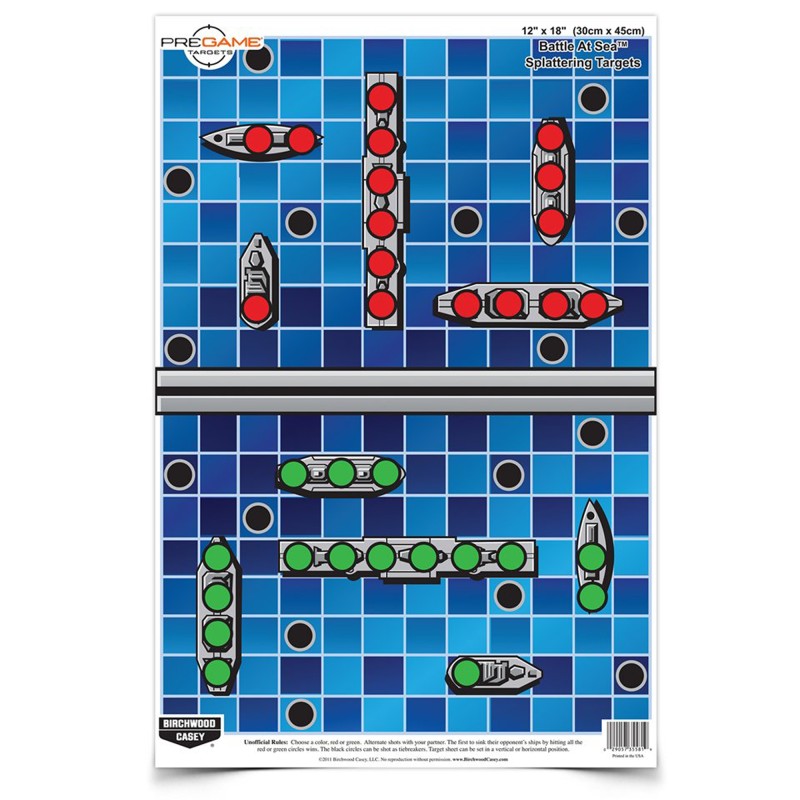 Birchwood Casey Pregame Target, Battle at Sea, 12x18, 8 Targets BC-35560