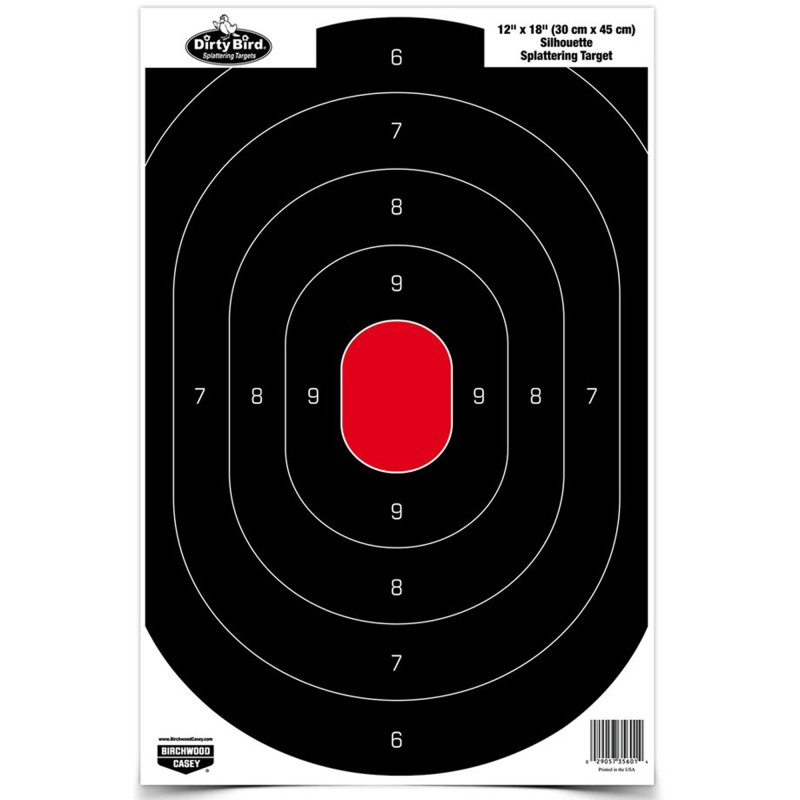 Birchwood Casey Dirty Bird Target, Silhouette, 12x18, 8 Targets BC-35608