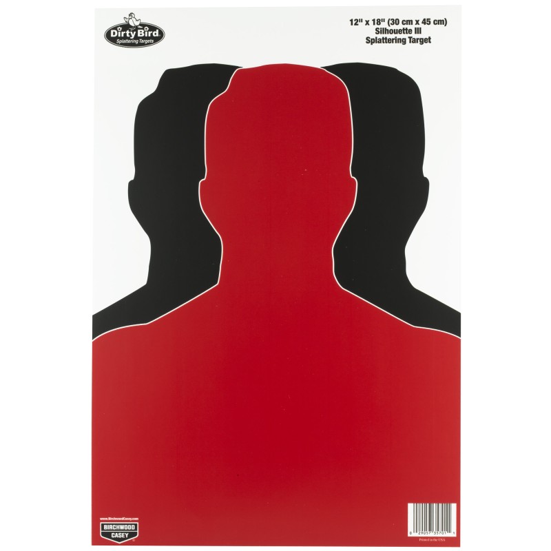 Birchwood Casey Dirty Bird Target, Silhouette III, 12x18, 8 Targets BC-35708