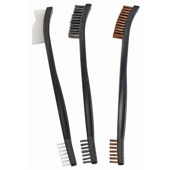 Birchwood Casey Utility Brushes, 3-Pack, Bronze, Nylon, and Stainless BC-41104