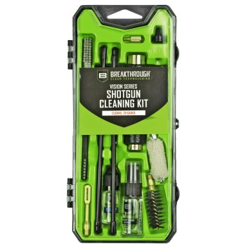 Breakthrough Clean Technologies Vision Series, Cleaning Kit, For 20 Gauge, Includes Cleaning Rod Sections, Hard Bristle Nylon Brushes, Jags, Patch Holders, Cotton Patches, Durable Aluminum Handle And Mini Bottles of Breakth