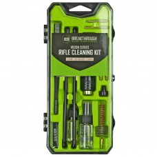Breakthrough Clean Technologies Vision Series, Cleaning Kit, For AR15, Includes Cleaning Rod Sections, Hard Bristle Nylon Brushes, Jags, Patch Holders, Cotton Patches, Durable Aluminum Handle And Mini Bottles of Breakthroug