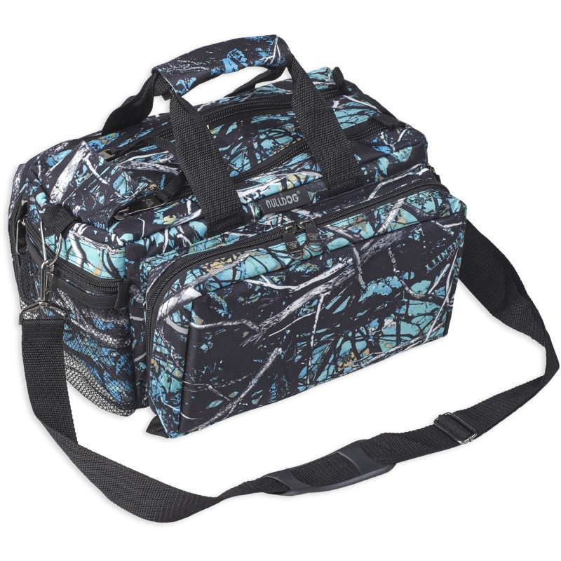 Bulldog Cases Deluxe, Range Bag, Blk/ Seremity Camo, Nylon, Medium, Includes Shoulder Strap BD910SRN
