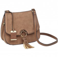 Bulldog Cases Cross Body Purse Holster, Fist Most Small Autos, Camel Brown, Leather BDP-034