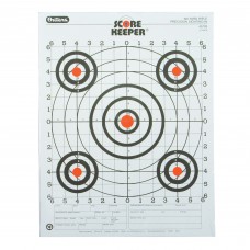 Champion Traps & Targets Orange Bullseye Scorekeeper Target, 100 Yard Rifle Sight-In, 12 Pack 45726