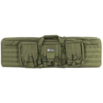 Drago Gear Double Gun Case, Dbl Rfl Cs, OD Green, 600D Polyester, 42