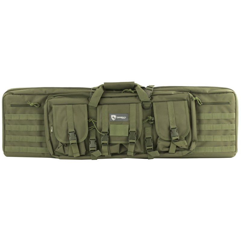 Drago Gear Double Gun Case, Dbl Rfl Cs, OD Green, 600D Polyester, 42