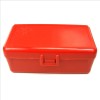 FS Reloading Plastic Ammo Box Medium Pistol 50 Round Solid Red