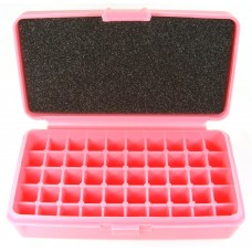 FS Reloading Plastic Ammo Box Automatic Pistol 50 Round Solid Pink