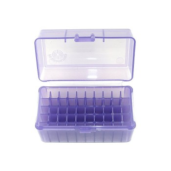 FS Reloading Plastic Ammo Box Small Rifle 50 Round Translucent Purple