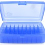 FS Reloading Plastic Ammo Box Medium Pistol 50 Round Translucent Blue