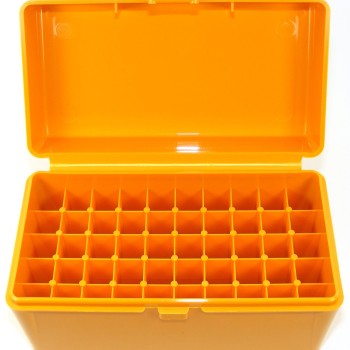 FS Reloading Plastic Ammo Box Large Rifle 50 Round Solid Amber