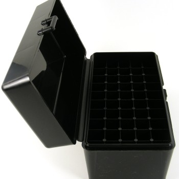 FS Reloading Plastic Ammo Box Medium Rifle 50 Round Solid Black