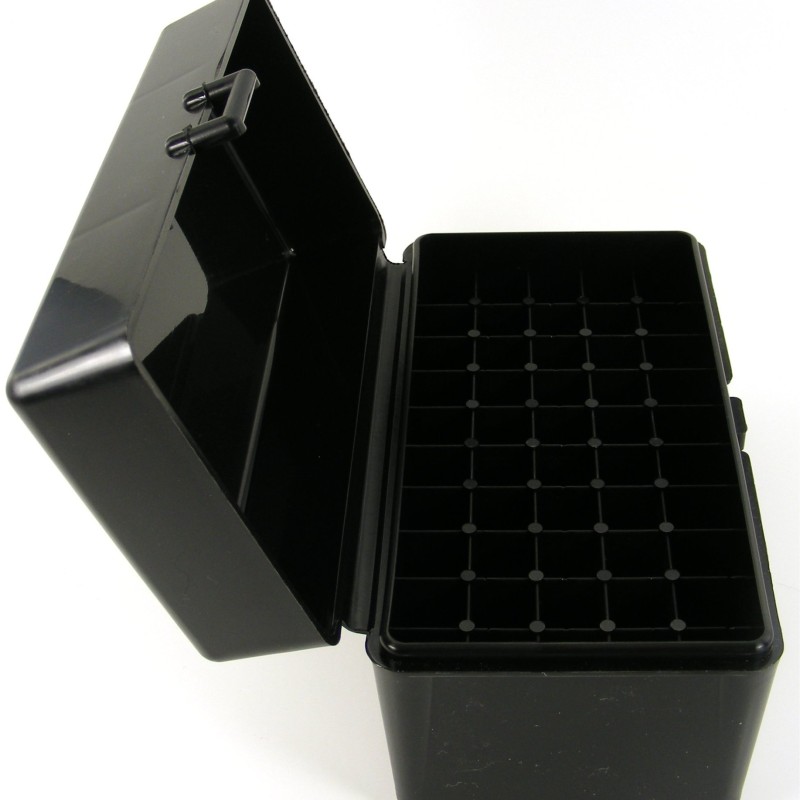 FS Reloading Plastic Ammo Box Medium Rifle 50 Round Solid Black
