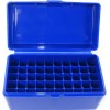 FS Reloading Plastic Ammo Box Large Rifle 50 Round Solid Blue