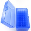 FS Reloading Plastic Ammo Box Small Rifle 50 Round Translucent Blue