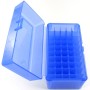 FS Reloading Plastic Ammo Box Small Rifle 50 Round Translucent Blue