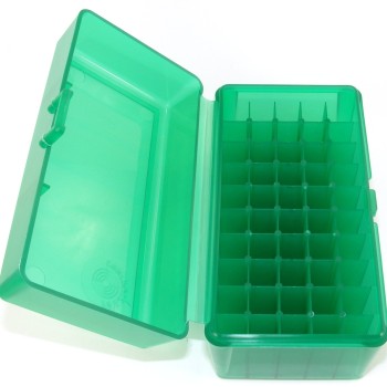 FS Reloading Plastic Ammo Box Medium Rifle 50 Round Translucent Green
