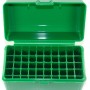 FS Reloading Plastic Ammo Box Small Rifle 50 Round Solid Green