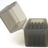 FS Reloading Plastic Ammo Box Small Rifle 50 Round Translucent Smoke