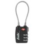 Firearm Safety Devices Corporation Lock, Black, TSA Lock w/Steel Cable TSA380RCB