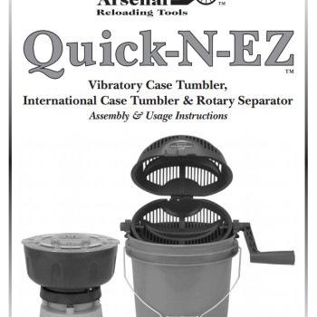 Frankford Arsenal Quick-N-EZ Vibratory Case Tumbler & Kits Master Instructions