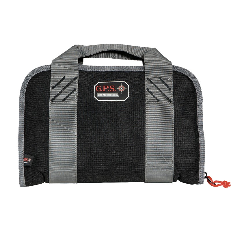 G-Outdoors, Inc. Pistol Case, Black, Soft, Up To 2 Compact Pistols GPS-1107PCCB