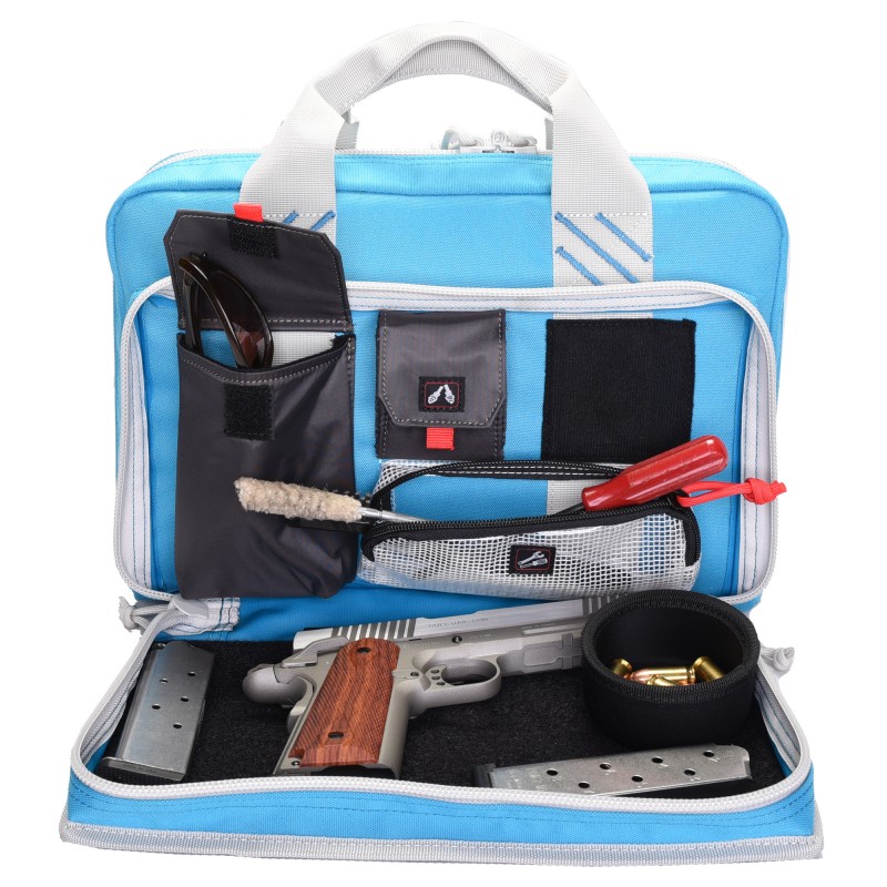 G-Outdoors, Inc. Pistol Case, Blue, Soft, Up To 4 Pistols GPS-1310PCRB