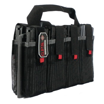 G-Outdoors, Inc. Magazine Tote, Black, Soft, Fits 8 AR Style Mags GPS-1365MAG