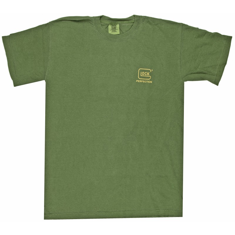 Glock OEM Perfection Short Sleeve, Large, Green AA75151