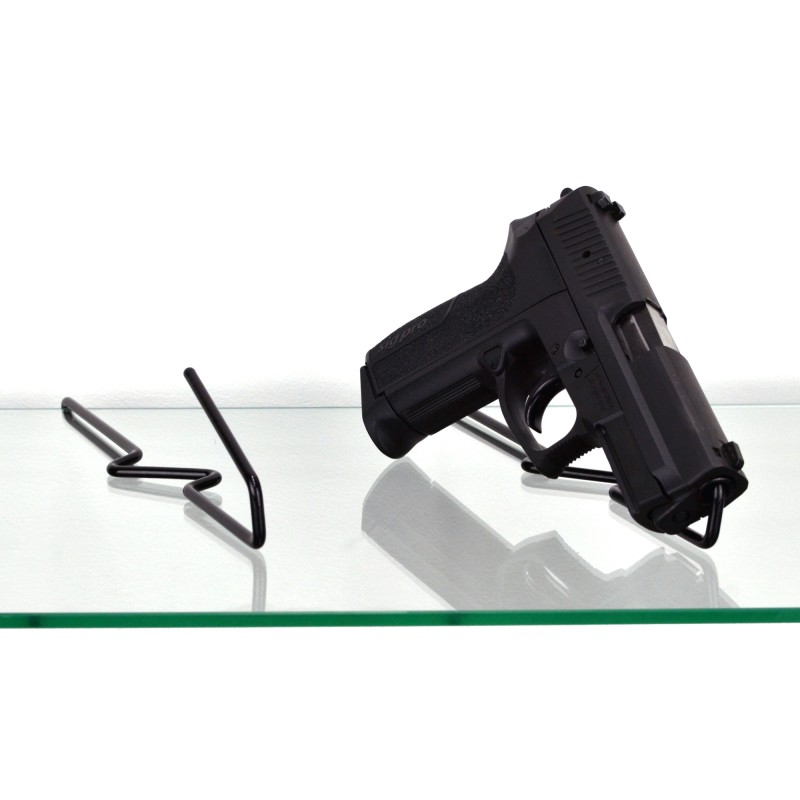 Gun Storage Solutions Handgun Back Kikstands, Vinyl Coated, Fits Guns As Small As .22 Caliber, 1 Per Stand, Free Standing BKIK10
