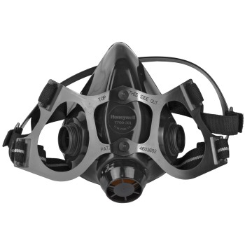 Honeywell Safety Products Half Mask, 7770 Series, Medical Grade Silicone, Medium, Black 770030M