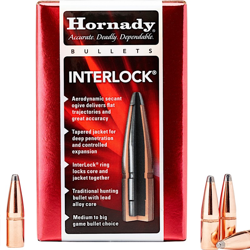 Hornady 303 Caliber .312" Diameter 150 Grain Interlock SP Box of 100