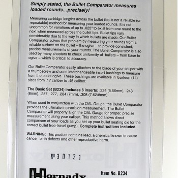 Hornady Lock-N-Load Bullet Comparator Basic Set